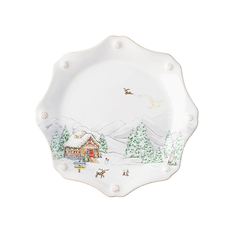 SCALLOPED DESSERT SALAD SET 4 B&T NORTH POLE