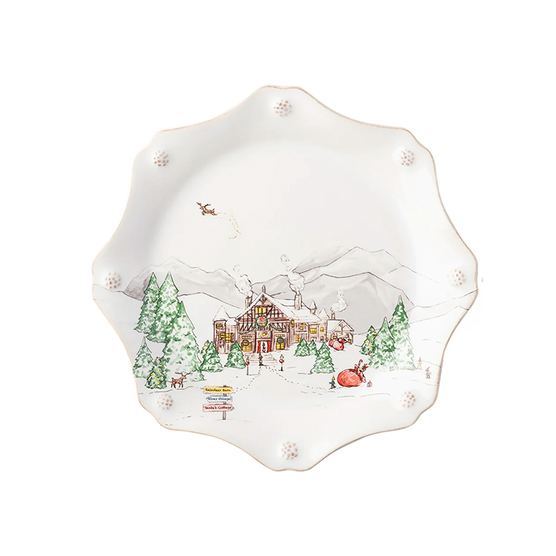 SCALLOPED DESSERT SALAD SET 4 B&T NORTH POLE