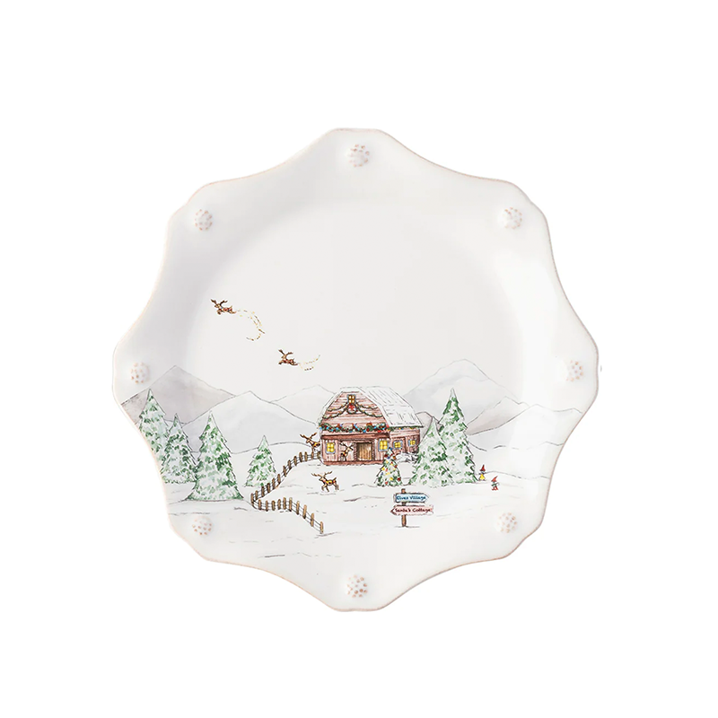 SCALLOPED DESSERT SALAD SET 4 B&T NORTH POLE