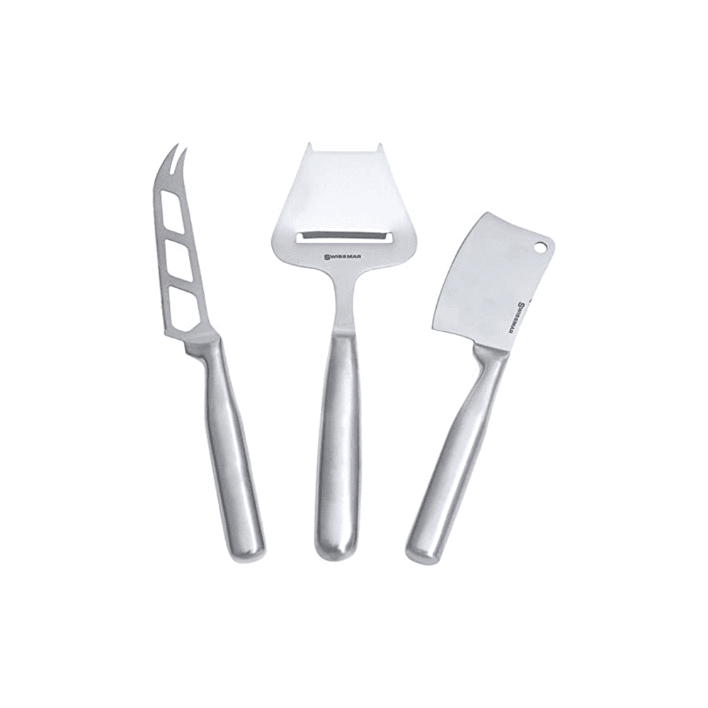 SWISSMAR 3 PC CHEESE KNIFE SET S/S - Disponible en Corinne Regalos