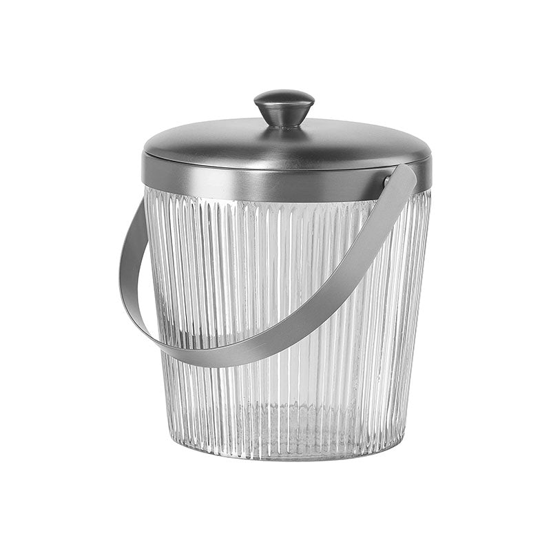 VintageRibbedGlassIceBucket(3.4lt,3.6qt) - OGGI - Compralo en CorinneRegalos.com