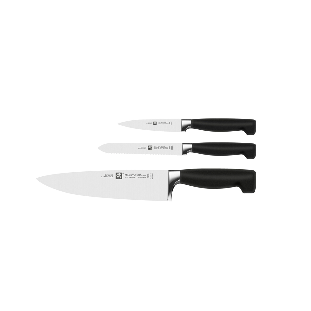 "ZWILLING,FOUR STAR,KNIFE SET,3PCS." - Disponible en Corinne Regalos