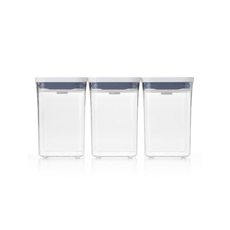SET DE CONTENEDOR POP CORTO CUADRADO PEQUEÑO DE 3 PIEZAS OXO GG - OXO - Compralo en CorinneRegalos.com