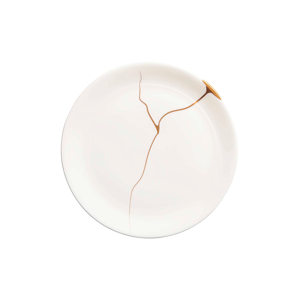 Plato llano plano, d'Or - Disponible en Corinne Regalos