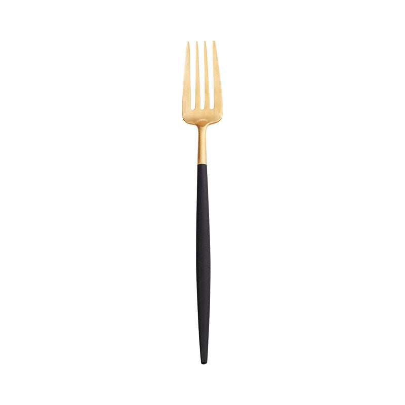 FORK GOA GOLD, WITH BLACK HANDLE - ASA SELECTION - Compralo en CorinneRegalos.com