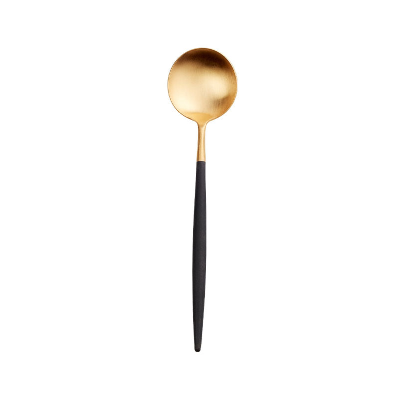 SPOON GOA GOLD, WITH BLACK HANDLE - ASA SELECTION - Compralo en CorinneRegalos.com