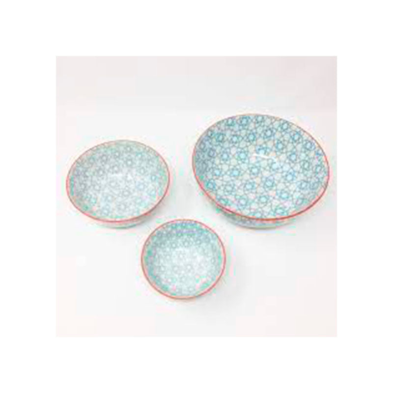 KIRI PORCELAIN 6 MED BOWL - CYAN SPIRO - TORRE & TAGUS - Compralo en CorinneRegalos.com