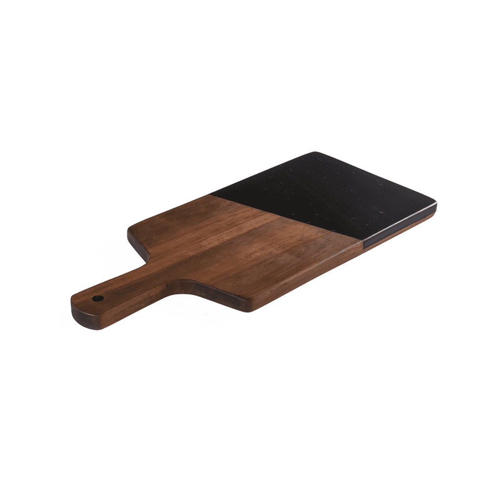 "SIENNA ACACIA WOOD & BLACK SLATE CHEESE PADDLE BOARD
" - Disponible en Corinne Regalos
