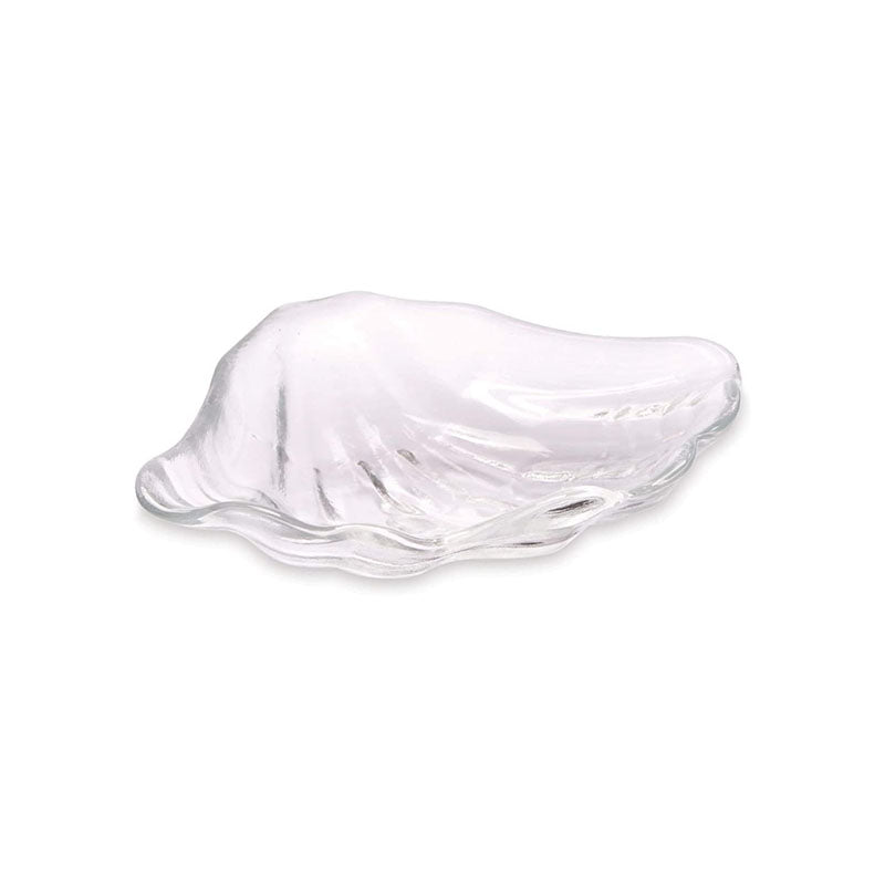 CLEAR SMALL CLAM GLASS DISH - Disponible en Corinne Regalos