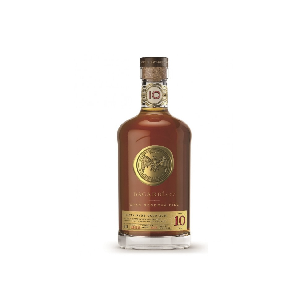 RON BACARDI 10 AÑOS 6/750 - Disponible en Corinne Regalos
