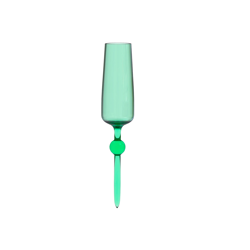 THE BEACH GLASS CHAMPAGNE FLUTES GREEN - Disponible en Corinne Regalos