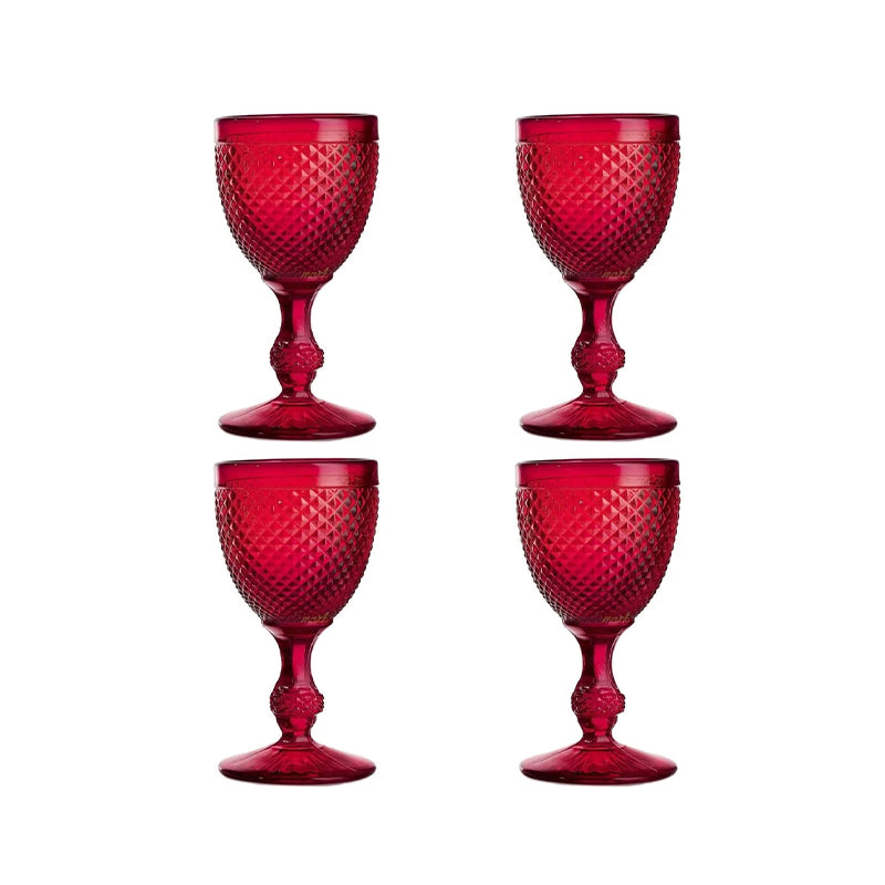 PACK CON 4 COPAS DE VINO TINTO ROJO BICOS VERMELHO - VISTA ALEGRE - Compralo en CorinneRegalos.com