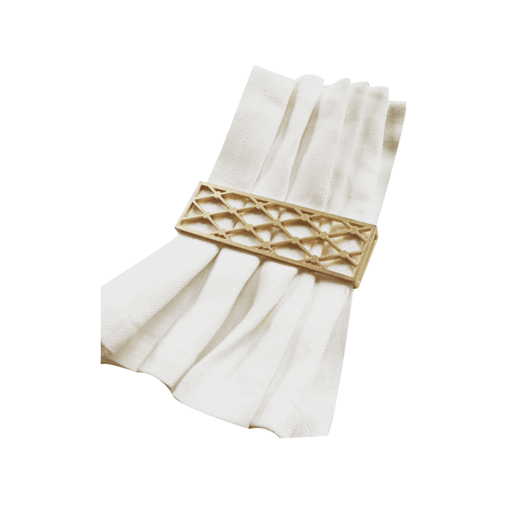 SMALL TRELLIS WRAP MATTE GOLD - Disponible en Corinne Regalos
