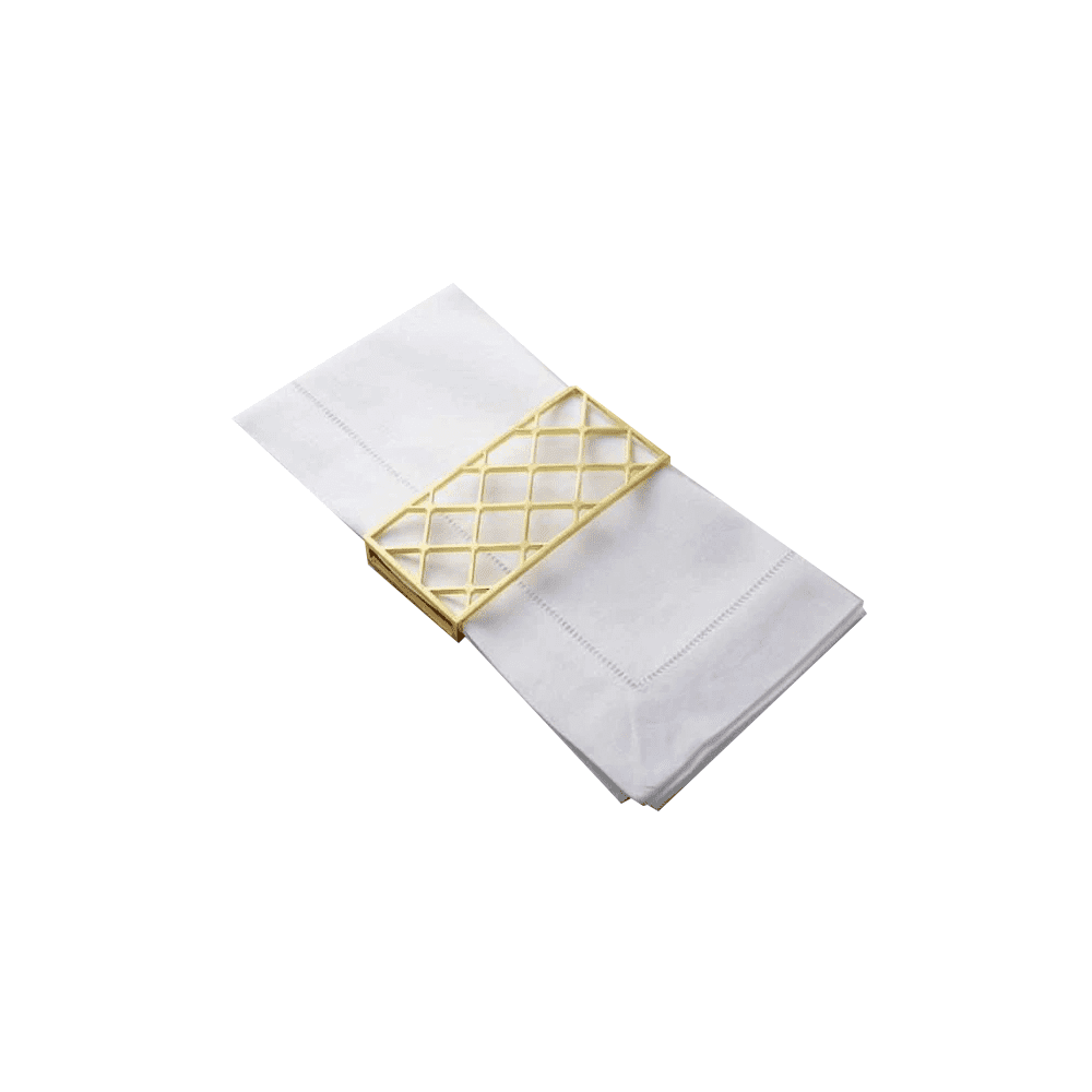 LARGE TRELLIS NAPKIN WRAP MATTE GOLD - Disponible en Corinne Regalos