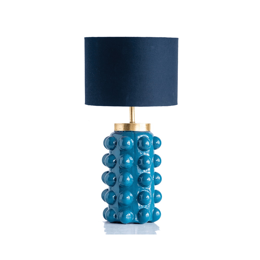 8-1/2 Rnd x 16H Glass Lamp - Disponible en Corinne Regalos