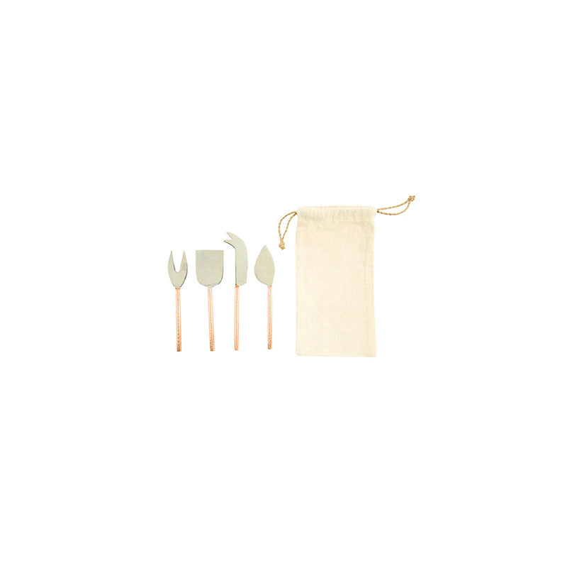 "S/4 7""L Stainless Steel Cheese Knives, Copper Finish" - CREATIVE CO-OP - Compralo en CorinneRegalos.com