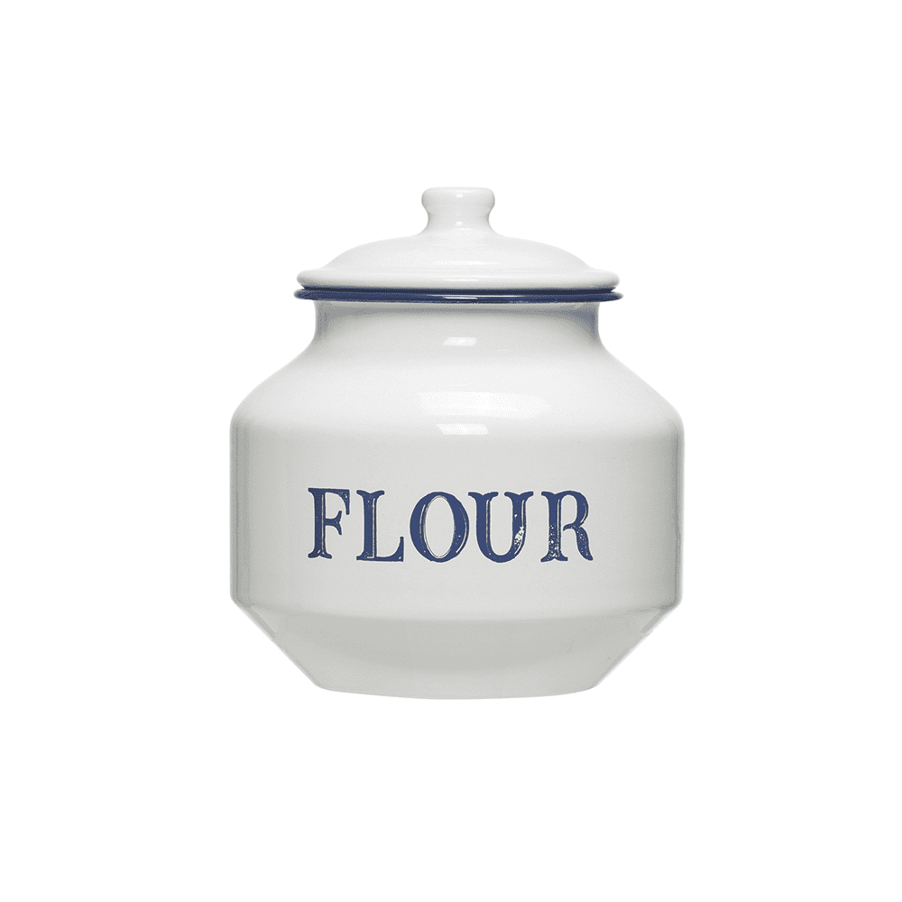 6-1/4 Rnd Enameled Canister - Disponible en Corinne Regalos
