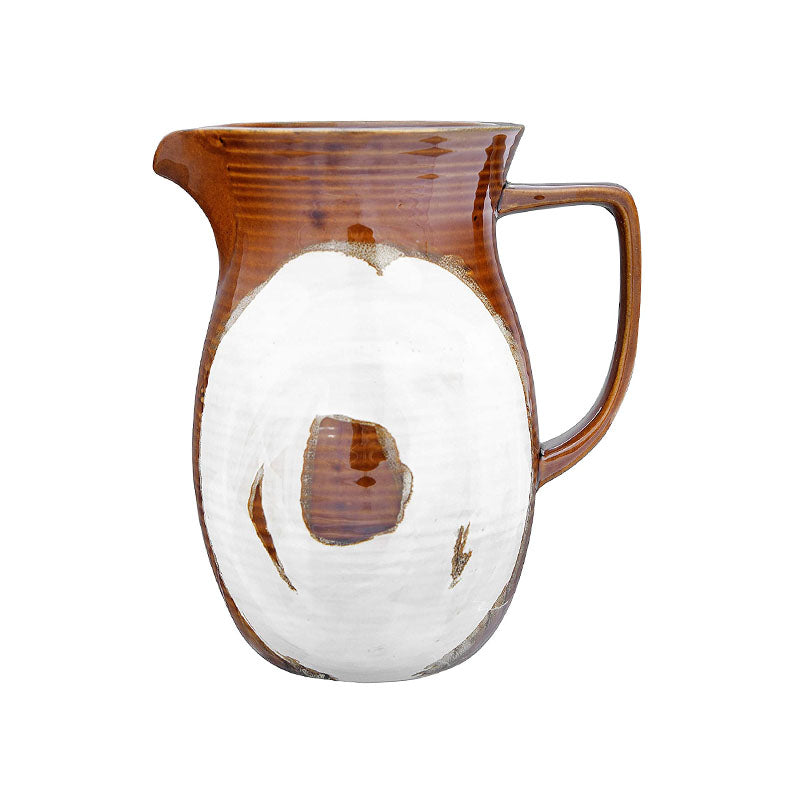 "7-3/4""H Stoneware Pitcher w Reactive Glaze, Brown" - CREATIVE COOP - Compralo en CorinneRegalos.com
