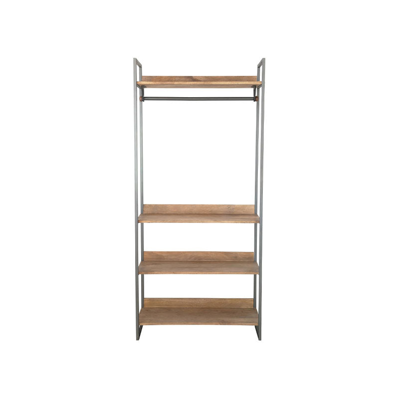 "78""H Wood & Metal Shelf" - Disponible en Corinne Regalos