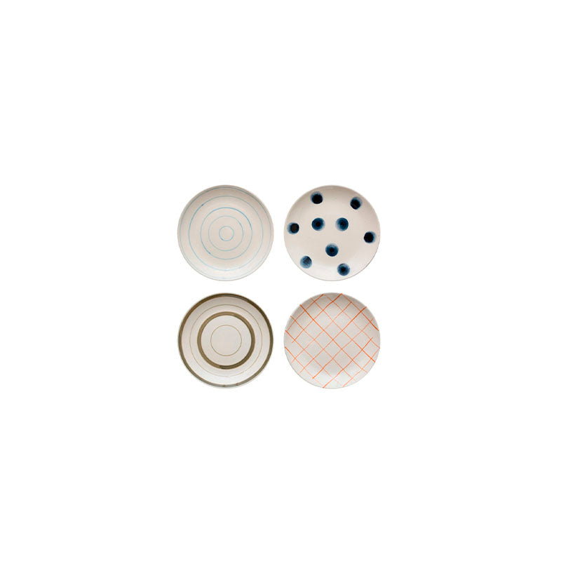 "5-1/2"" Round Stoneware Dish, 4 Stylos" - CREATIVE CO-OP - Compralo en CorinneRegalos.com