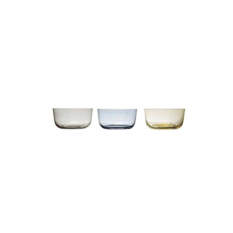 "5"" Round x 2-1/2""H BubbleGlass Bowl, 3 Colors" - Disponible en Corinne Regalos