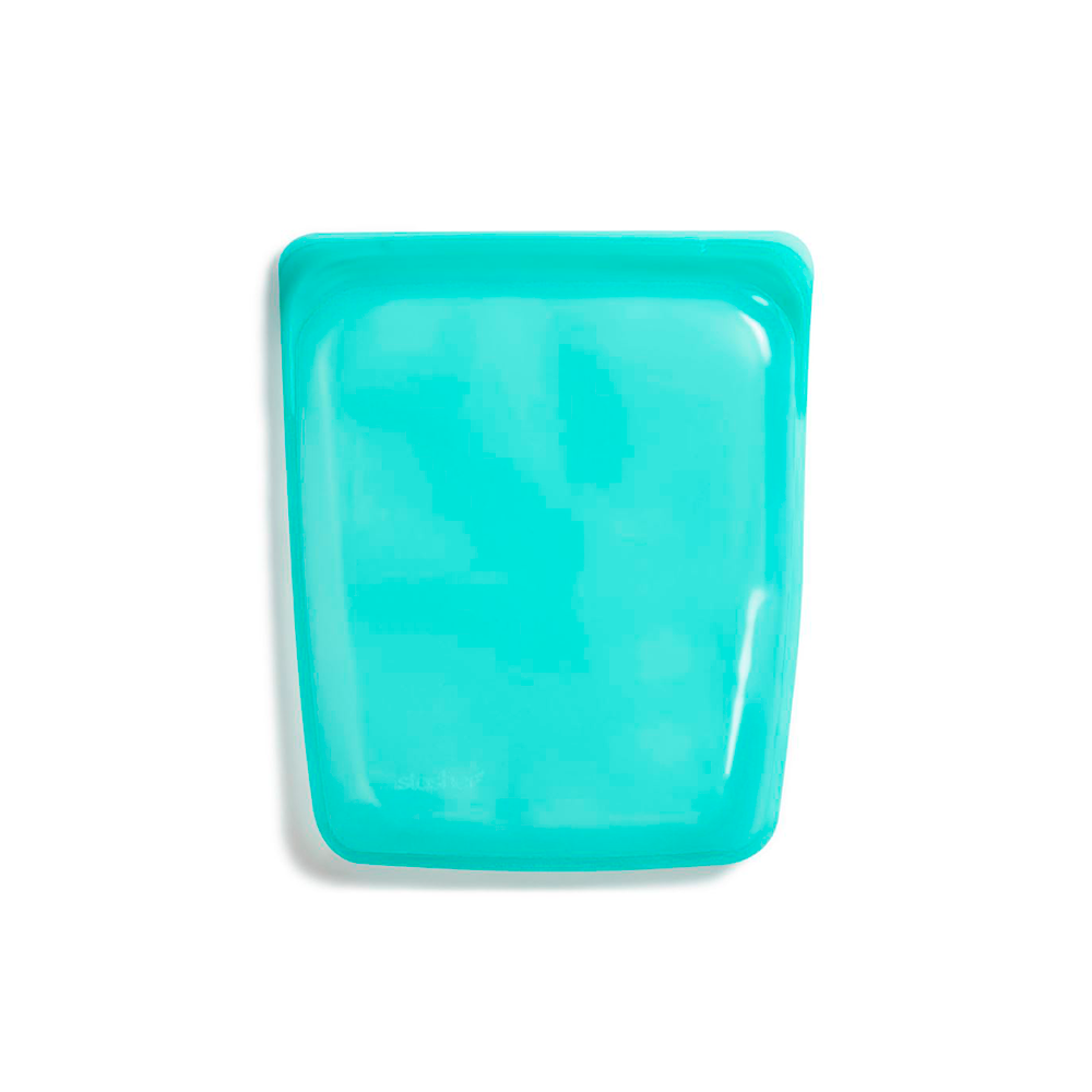 HALF GALON REUSABLE SILICONE BAG AQUA - Disponible en Corinne Regalos