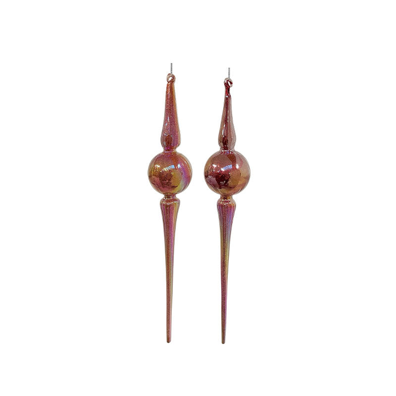 Glass drop lustered w/purple glitter ins - SHISHI - Compralo en CorinneRegalos.com