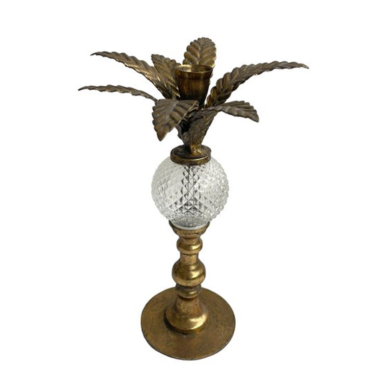 Metal and glass CH antique gold h27cm - SHISHI - Compralo en CorinneRegalos.com