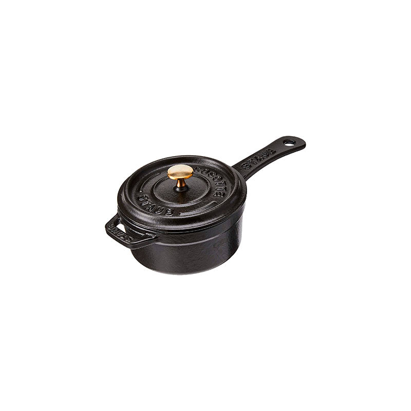 SALCERO - SAUCEPAN - 0.45 QT ESMALTADA EN NEGRO MATE - VICTORIA - Compralo en CorinneRegalos.com