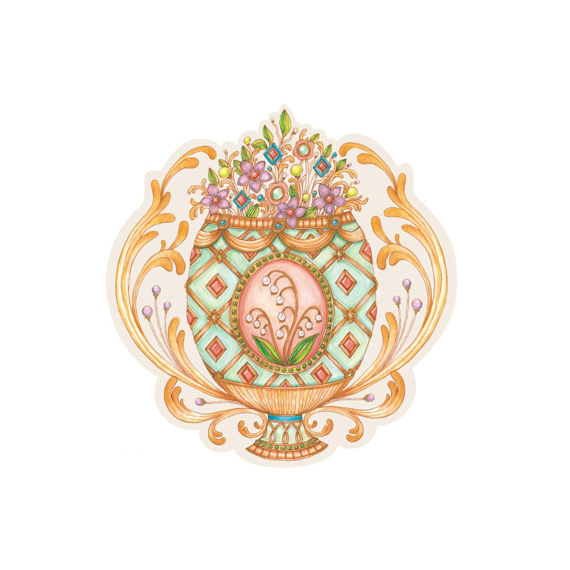 DIE-CUT EXQUISITE EGG PLACEMAT - 12 SHEETS - HESTER & COOK - Compralo en CorinneRegalos.com