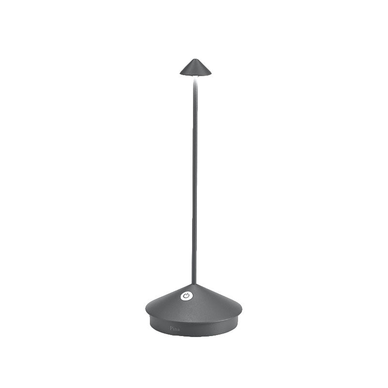 LÁMPARA PINA PRO COLOR GRIS OSCURO DE MESA LED REGULABLE DE ENCENDIDO - ZAFFERANO - Compralo en CorinneRegalos.com
