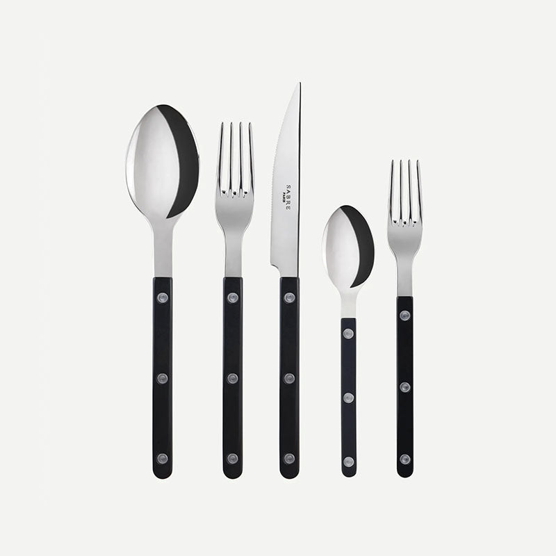 5 PCS PLACE SETTING 1BISTRO SOLID BLACK (NO) - Disponible en Corinne Regalos