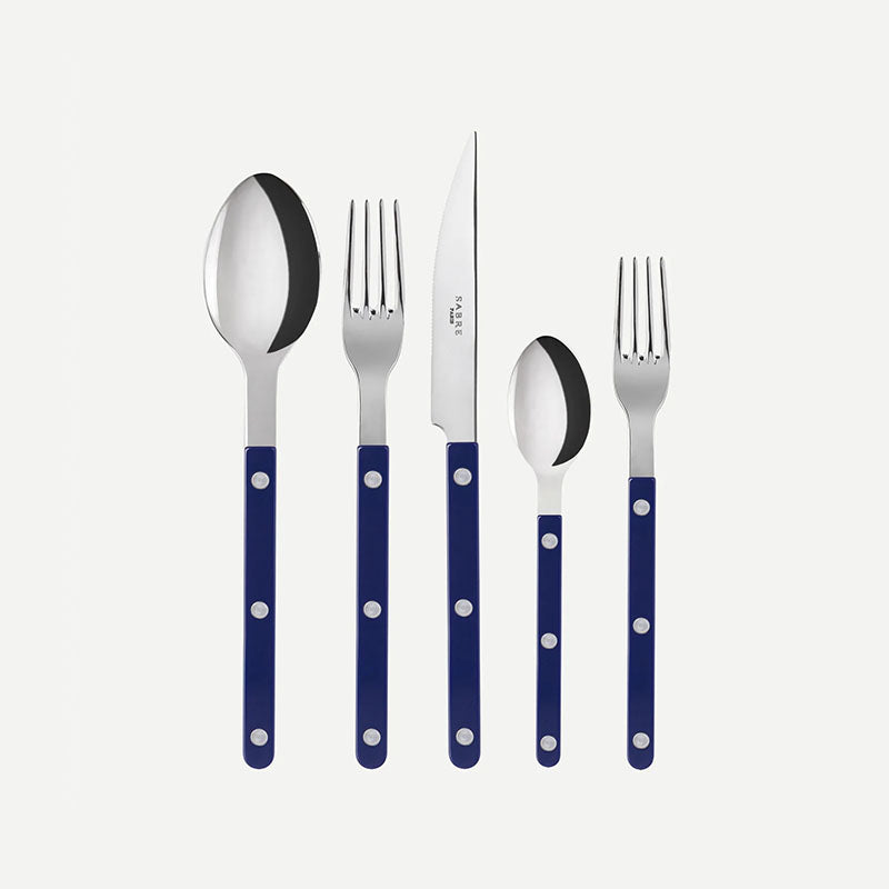 5 PCS PLACE SETTING 1BISTRO SOLID NAVY BLUE (BM) - Disponible en Corinne Regalos