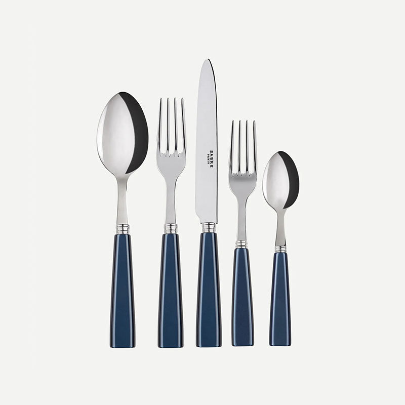 5 PCS PLACE SETTING ICONE STEEL BLUE (SB) - Disponible en Corinne Regalos