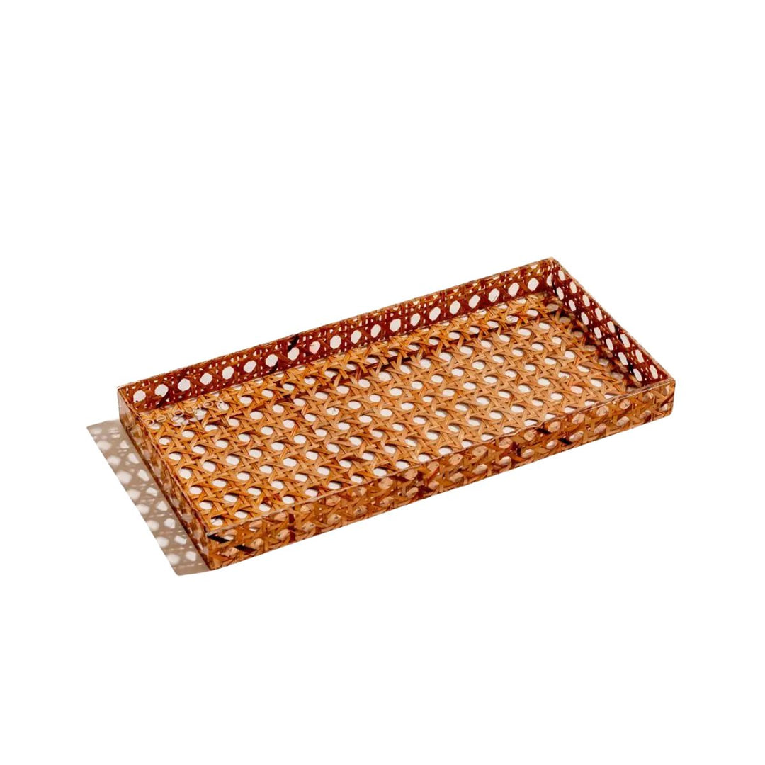 AZAFATE PEQUEÑO DE RATTAN CON ACRÍLICO - KAMALEÓ - Compralo en CorinneRegalos.com