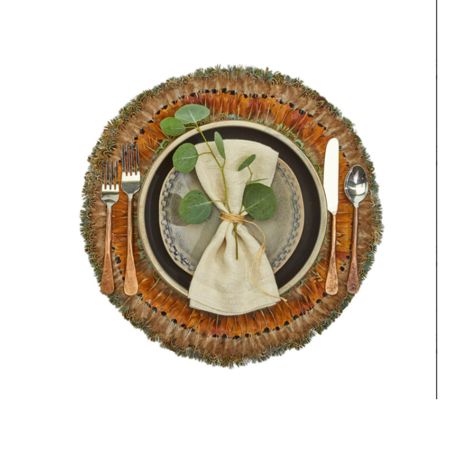 S/6 PHEASANT PARK DECORATIVE MATS - TWO'S COMPANY - Compralo en CorinneRegalos.com