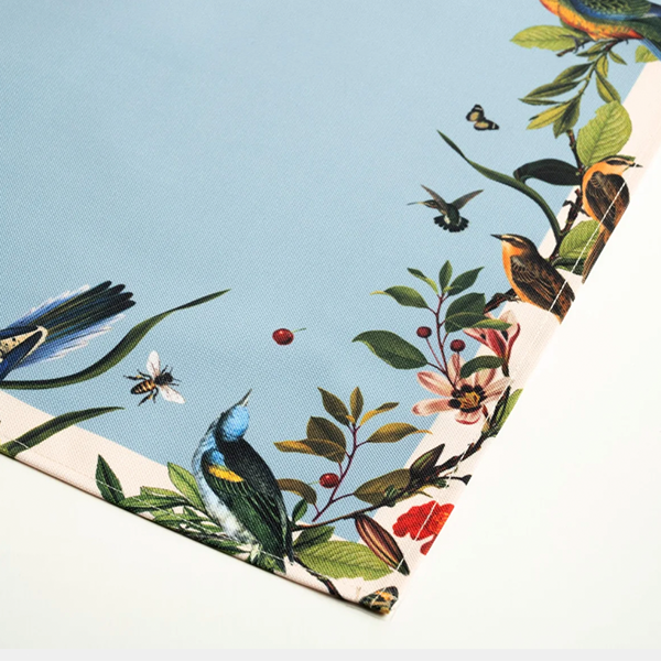 PLACEMAT/INDIVIDUALES WILD BIRDS BLUE 0,45 X 0,35