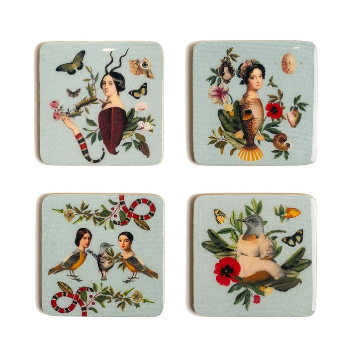 COASTERS SET 4 BESTIARIO 3
