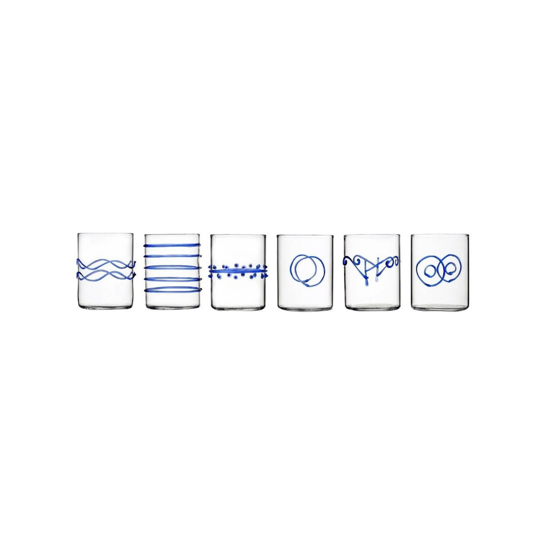 DECO BLUE 6PCS WATER ASSORTED