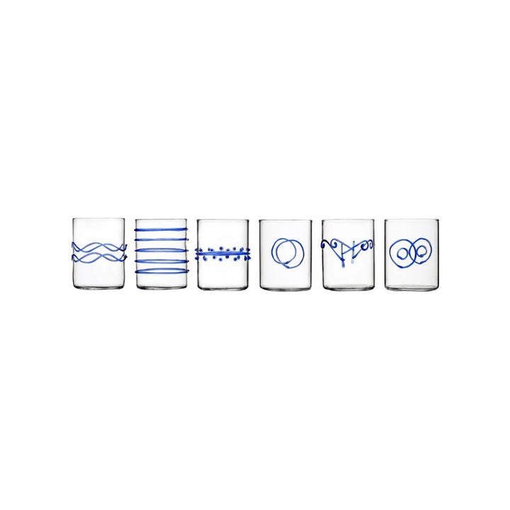 DECO BLUE 6PCS WATER ASSORTED
