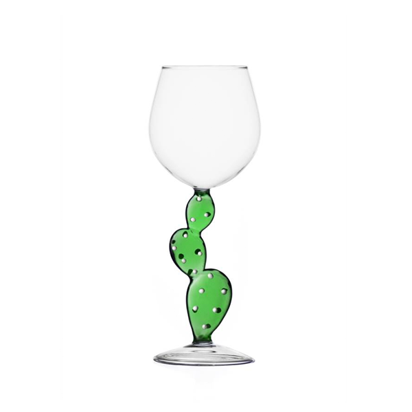 DESERT PLANT WINE GLASS CACTUS GREEN - ICHENDORF - Compralo en CorinneRegalos.com