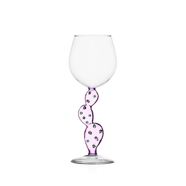 DESERT PLANT WINE GLASS CACTUS PINK - ICHENDORF - Compralo en CorinneRegalos.com