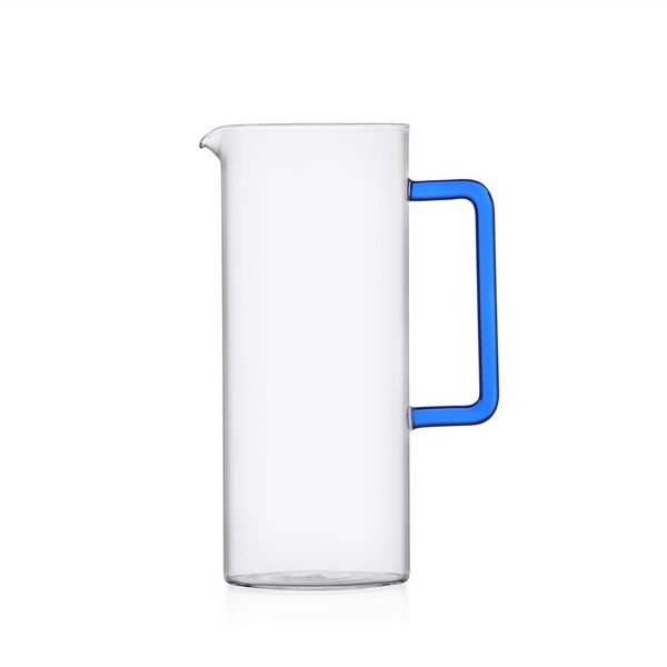 TUBE JUG WITH BLUE HANDLE - ICHENDORF - Compralo en CorinneRegalos.com