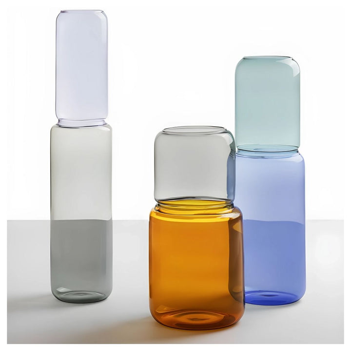 REVOLVE VASE 35 CM PETROLBLUE/BLUE