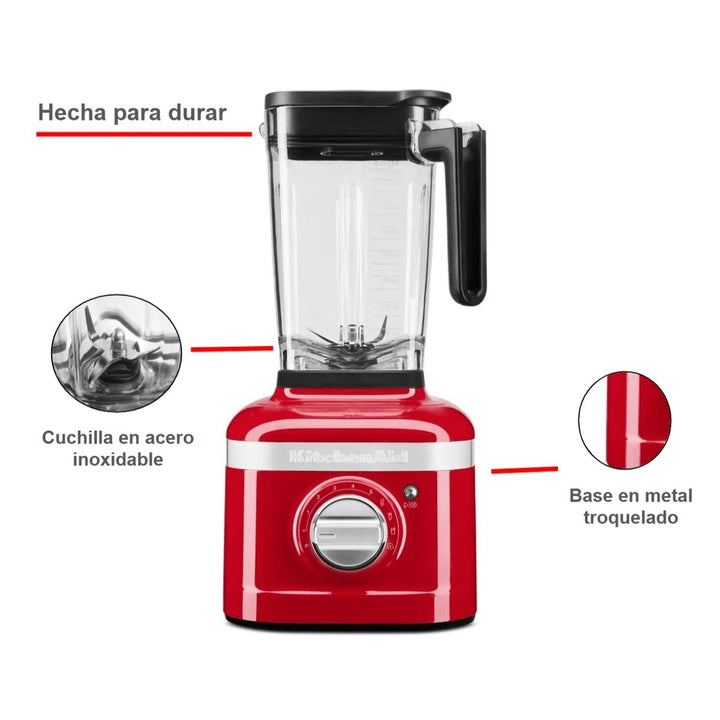 LICUADORA DE 1.5HP, 5 VELOCIDADES, VASO DE POLICARBONATO DE 56 ONZAS PASSION RED