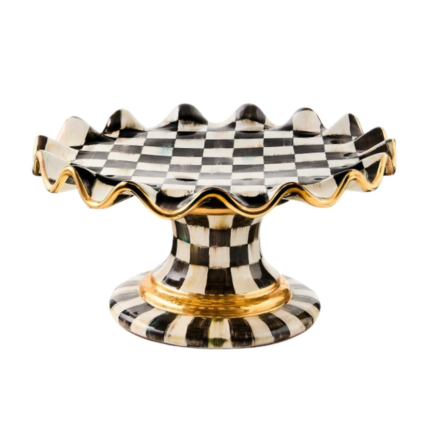 COURTLY CHECKS FLUTED CAKE STAND - MACKENZIE-CHILDS - Compralo en CorinneRegalos.com