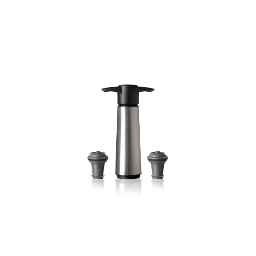 WINE SAVER STAINLESS STEEL (1 PUMP. 2 STOPPERS). BOX - VACU VIN - Compralo en CorinneRegalos.com