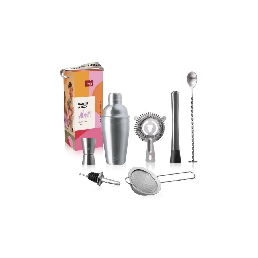 COCKTAIL SET BAR IN A BOX COCKTAIL LOVER. 7PCS. BOX - VACU VIN - Compralo en CorinneRegalos.com
