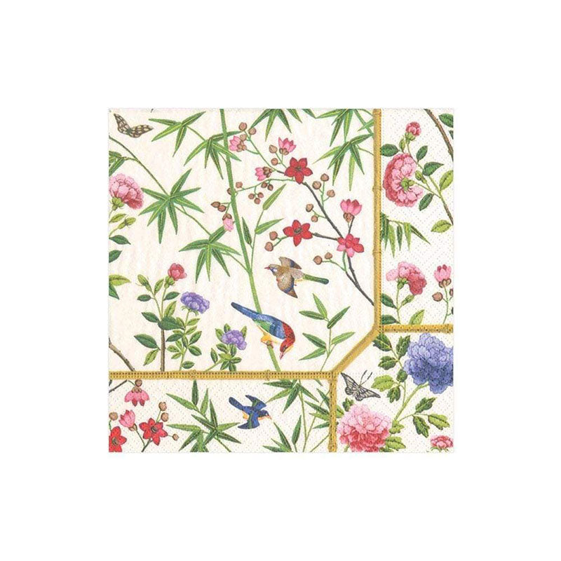 NAPKIN COCKTAIL CHINESE WALLPAPER-CREAM - CASPARI - Compralo en CorinneRegalos.com
