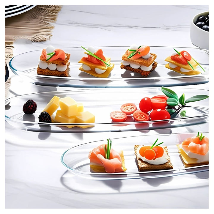 SET DE 3 PLATOS OVALADOS FENICE